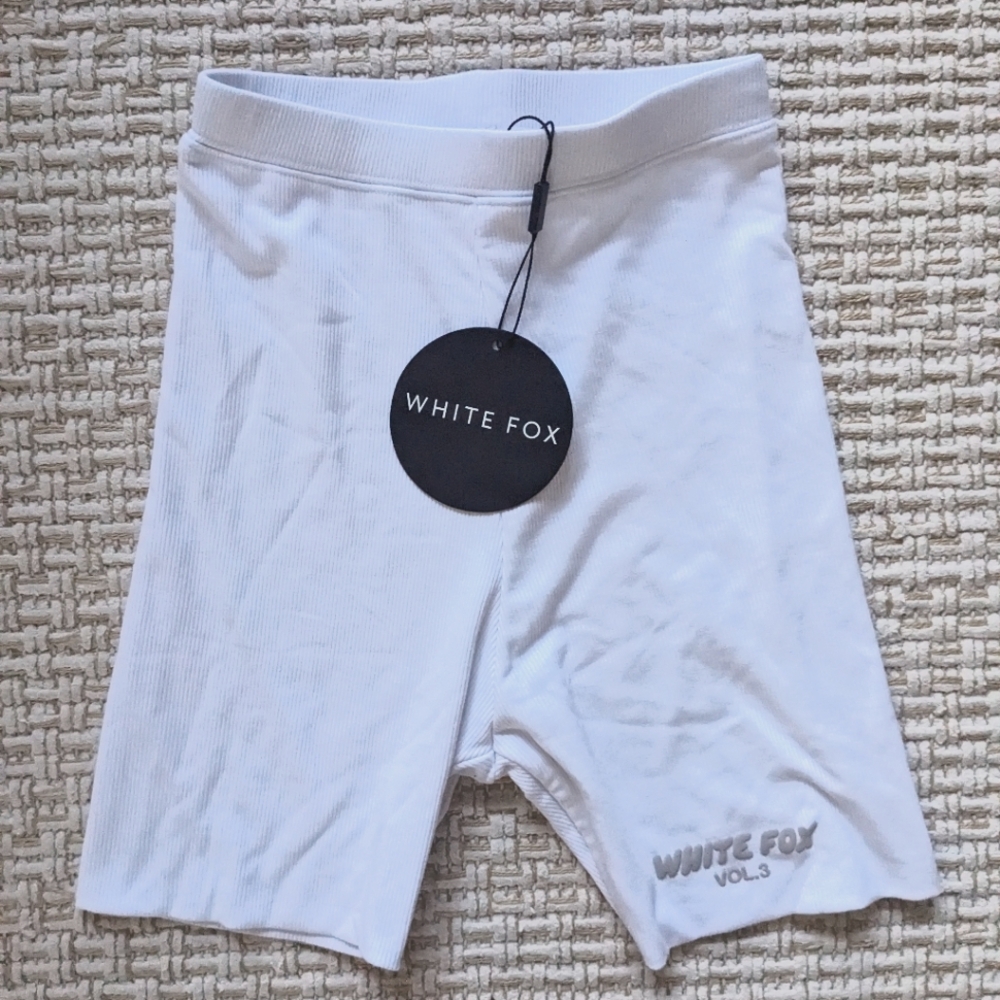 White Fox Boutique ribbed shorts